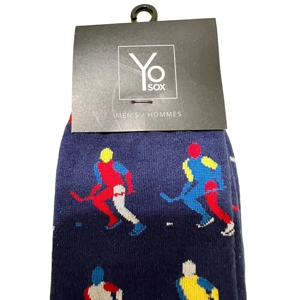 Men's Yo Sox Size 7-12 Navy Ice Hockey Player New with Tags